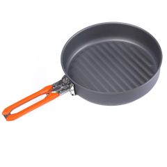 Fire-Maple キャンプ フライパン ファイバーライン 19.4cm アルミニウム製 ノンスティック スキレット 折りたたみ式 軽量 コンパクト ミニパン 鍋 クッカー バーベキュー ソロキャンプ アウトドア用 調理器具 収納袋付き ( 75b37af2