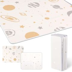 プレイマット-Artake 赤ちゃん プレイマット 収納しやすい 厚手 折りたたみ 防水 防音マット ベビー お昼寝マット (宇宙＋星空, 200×180×1cm)/ b9bdcba7