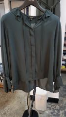 GGPX フリル装飾 ブラウス グリーン