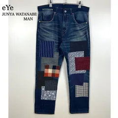 eYe JUNYA WATANABE MAN COMME des GARCONS CDG AD2017 archive patch denim pants L WA-P901 アイジュンヤワタナベマン コムデギャルソン パッチワーク デニムパンツ レア