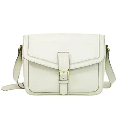 本物 イヴ サンローラン YVES SAINT LAURENT YSL レザー ショルダーバッグ アイボリー バッグ 中古・