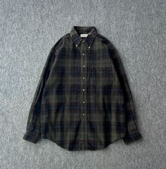KP114《USA製》エルエルビーン ワークシャツ ネルシャツ 両ポケット 