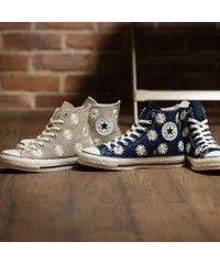 新品未使用正規品！送料無料！【沖縄/離島発送不可】CONVERSE ALL STAR DAISYFLOWER HI コンバース オールスター デイジーフラワー ハイ ダークブルー 24.0cm 花柄 花 フラワー かわいい 限定