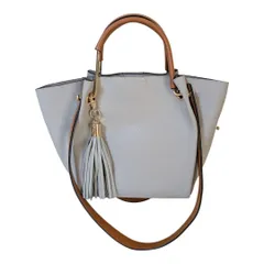 ★綺麗★3way ハンドバッグ ショルダーバッグ ライトグレー タッセル付