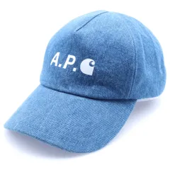A.P.C (アーペーセー) ×Carhartt WIP CAP カーハート ロゴプリント デニムキャップ 帽子 インディゴのサムネイル