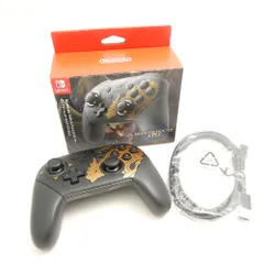 未使用 NINTENDO 任天堂 スイッチ Switch Pro モンスターハンターライズ HAC-013 コントローラー モンハン プロコン ワイヤレス 充電式 HU1816 