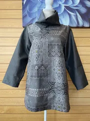 着物リメイク 大島紬 チュニック ブラウス