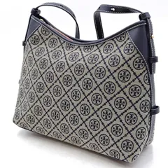 TORY BURCH トリーバーチ Tモノグラム メッセンジャー ショルダーバッグ tory navy レディース