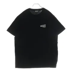 DIESEL (ディーゼル) T-DIEGOR-K75 ワッペンロゴ コットンクルーネックカットソー 半袖Tシャツ ブラック A12503 0GRAI