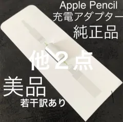 ささみ様専用です【純正品・美品(若干訳あり)】アップルペンシル 充電アダプタ 1個　とキャップ2個