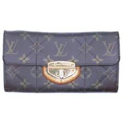 LOUIS VUITTON (ルイヴィトン) ポルトフォイユサラ エトワール モノグラム PVC レザー ターンロック ロングウォレット 長財布 ゴールド金具 ブラウン M66556