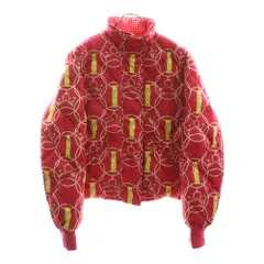 HERMES (エルメス) ROSE FLASH ローズフラッシュ リバーシブル セリエボタン リボン ドット 総柄プリント キルティング ダウンジャケット ピンク レディース 2H0153D55740