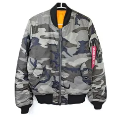 アルファインダストリーズ MA-1 フライトジャケット 迷彩 M グレー 20004-275 メンズ ALPHA INDUSTRIES リバーシブル カモフラ