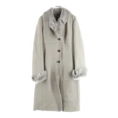 HUGO BOSS (ヒューゴボス) ベルト付ファーレザーコート ベージュ  レディース10128620のサムネイル