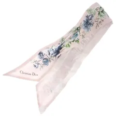 Christian Dior (クリスチャンディオール) ミッツァ 花柄 シルクスカーフ ライトピンク 31GRA106I613