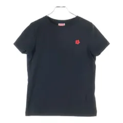 KENZO (ケンゾー) Boke Flower エンブロイダリー 刺繍 クルーネック 半袖Tシャツ カットソー ブラック FE62TS1414SO