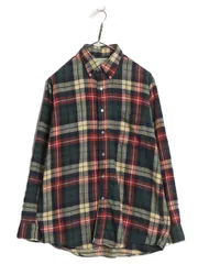 【お得なクーポン配布中!】 80s USA製 エルエルビーン チェック 長袖 ボタンダウン フランネル シャツ メンズ M / 古着 ヴィンテージ コットン 長袖シャツ ネルシャツ