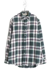 【お得なクーポン配布中!】 80s USA製 エルエルビーン チェック 長袖 ボタンダウン フランネル シャツ メンズ M / 古着 ヴィンテージ コットン ネルシャツ 長袖シャツ