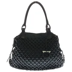 FERRAGAMO (フェラガモ) ガンチーニ トートバッグ 編み込み ブラック レザー