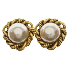 CHANEL (シャネル) フェイクパールイヤリング 2187 ホワイト ゴールド GP