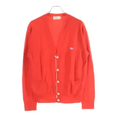 MAISON KITSUNE (メゾンキツネ) トリコワッペン ウール カーディガン レッド KMK-28520-Bのサムネイル