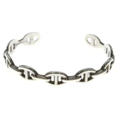 HERMES (エルメス) シェーヌダンクル アンシェネMM バングル ブレスレット シルバー SV925 18g