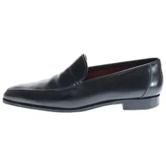 Santoni (サントーニ) レザー ヴァンプ ローファー ドレス ビジネス スリッポン シューズ ブラック 6327のサムネイル