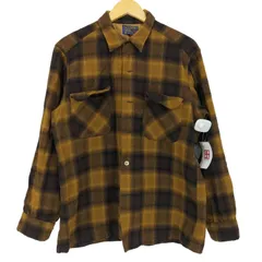 ペンドルトン PENDLETON 60s~70s PURE VIRGIN WOOL オンブレチェック ダブルフラップポケット ボードシャツ メンズ import：L 