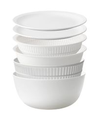 ライクイット (likeーit) ざる ボウル 電子レンジ対応 Colander&Bowl 米とぎにも使える ザルとボール ホワイト 6点セット 日本製 水切り 湯切り可能 耐熱ボウル