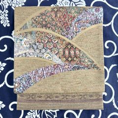 未使用 ロング寸 相良刺繍 白茶 正絹九寸名古屋帯 l989 - メルカリ