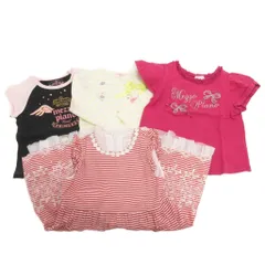 メゾピアノ mezzo piano 4点 セット まとめ Tシャツ カットソー ワンピース 100 110 赤 レッド ピンク ■GY14