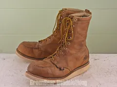 MN144 USA製 Thorogood ビンテージ ワークブーツ スチールトゥ 茶 メンズ 11D 29cm