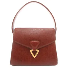 ウンガロ UNGARO ハンドバッグ ワンハンドル ロゴ レザー 本革 茶 ブラウン /AE