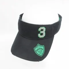 アディダス adidas ゴルフ 帽子 バイザー サンバイザー ロゴ 綿 ブラック 黒 緑 グリーン フリー