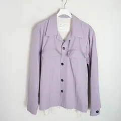 美品 CAMIEL FORTGENS カミエルフォートヘンス 70’S JACKET 長袖 シャツ ジャケット サイズL 10.08.02 LILA リラ パープル 紫 1292Q♪のサムネイル