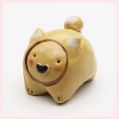 （３Ｐセット）美濃焼　手作り　ころんとアニマル箸置き（ミニ置物）／イヌ　※陶器,和,日本,民芸,工芸,かわいい,可愛い,レトロモダン,小物,バリエーション,動物,シリーズ,伝統　◎2セット目以上大幅値引き対象商品♪
