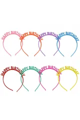【新着商品】BIRTHDAY HAPPY パーティーグッズ カラフル カラフル 飾り 女性 バースデー 女の子 バースデイカチューシャ 子供 誕生日サプライズ YINKE 8色セット