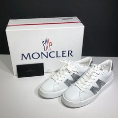 MONCLER ホワイトレザースニーカー モナコ MONACO M TG35 - メルカリ