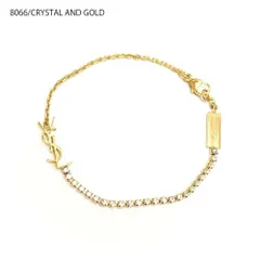 訳あり SAINT LAURENT サンローラン ブレスレット 712345 Y1526 レディース カサンドラロゴ ラインストーン チェーン アクセサリー カラー2色のサムネイル