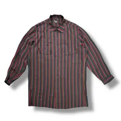 参考上代84700円 Y’s for men 23AW CUPRA STRIPEPIGMENT BLOUSE WITH FLAP POCKET キュプラ長袖シャツ ヨウジヤマモト ワイズフォーメン MJ-B15-204 ブラック/バーガンディ 3のサムネイル
