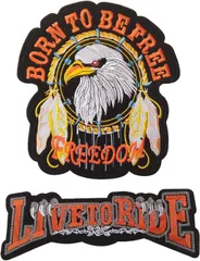 【特価セール】ワッペン ワシ 鷲 わし アイロン 大型 刺繍 大きいアイロンワッペン