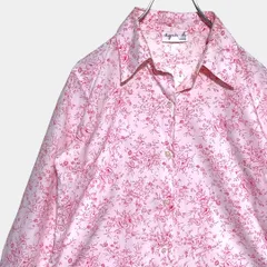 アニエスベー　長袖シャツ　花柄　ピンク　ホワイト