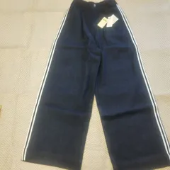 未使用　タグ付き　GORGE　ゴージ　デニム　ライン　ワイド　パンツ　インディゴ　ブルー系　Ｆサイズ