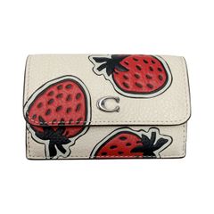 大人気】COACHコーチ☆財布wallet☆いちご苺☆strawberry☆白 - メルカリ