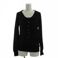 B&Y ユナイテッドアローズ BEAUTY&YOUTH ビューティー&ユース カットソー ウール 黒 ブラック 長袖 ヘンリーネック /GG ■ECB001