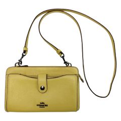 美品】COACH ショルダーバッグ イエロー タッセル付き 海外限定品 