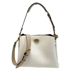 COACH コーチ ウィロウ ショルダー バッグ C2590 ベージュ ストラップ付 レディース