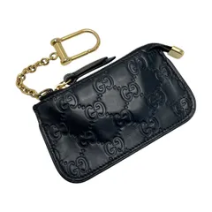 GUCCI グッチ シマ キーリング付き コインケース 447964 ブラック GG 財布