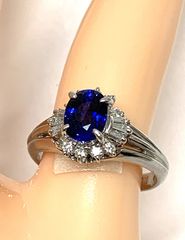 美品】PT900 サファイア 1.35ctダイヤモンド0.24ctリング ✨ - メルカリ