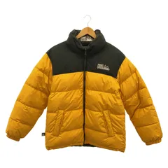 【中古】FIRST DOWN ダウンジャケット イエロー＆ブラック[79]